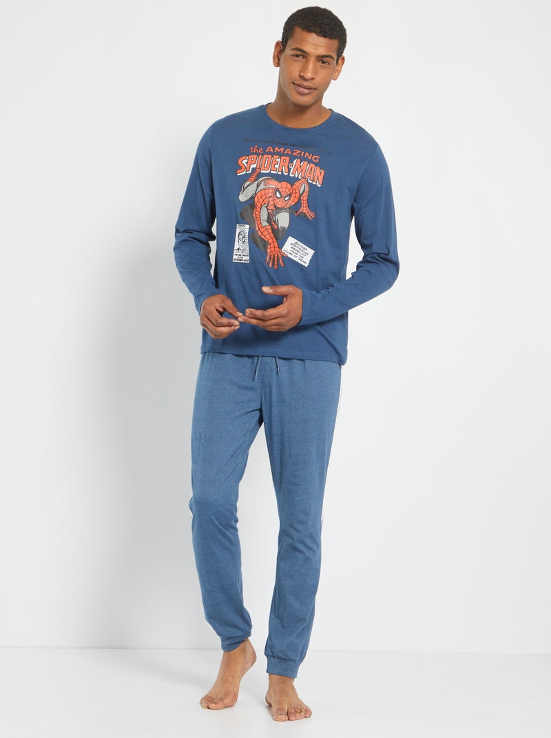 Pijama comprido 'Homem-Aranha' 'Marvel' - 2 peças AZUL - Kiabi