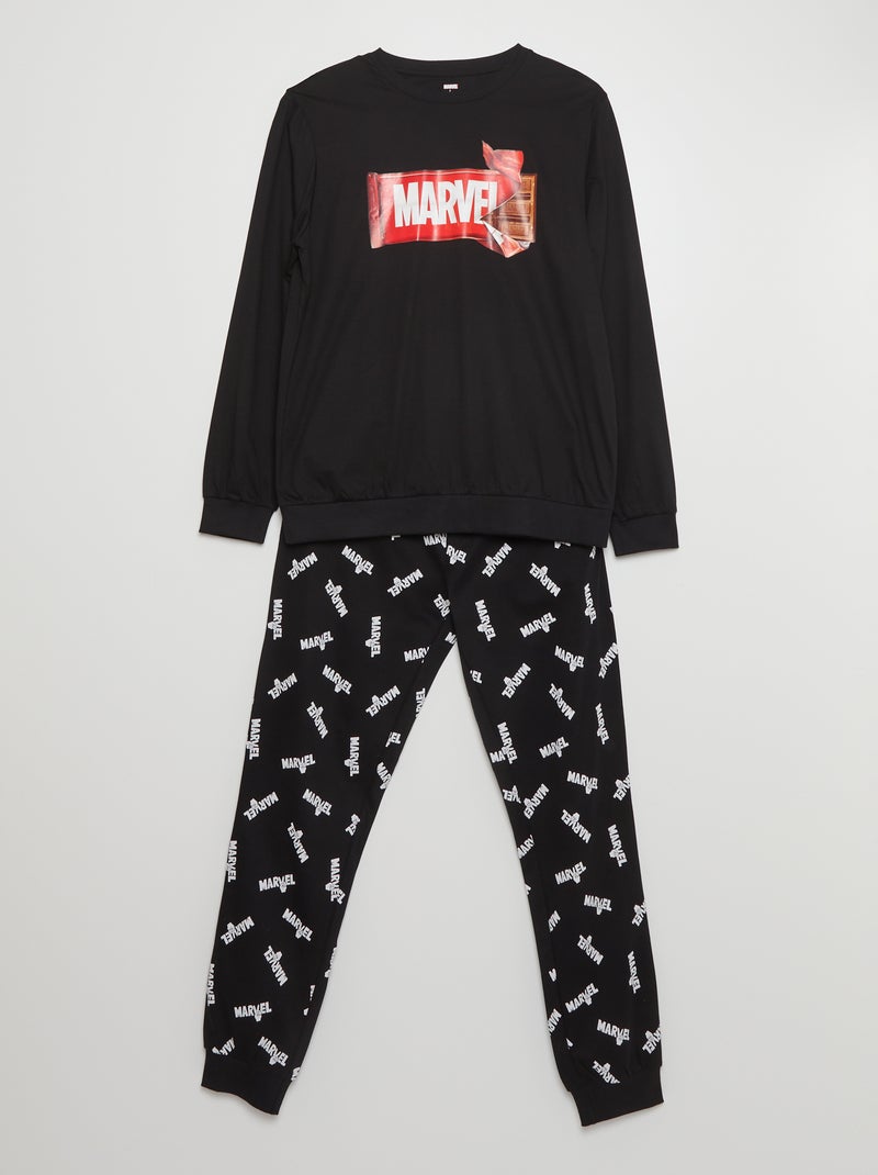 Pijama comprido 'Marvel' - 2 peças PRETO - Kiabi