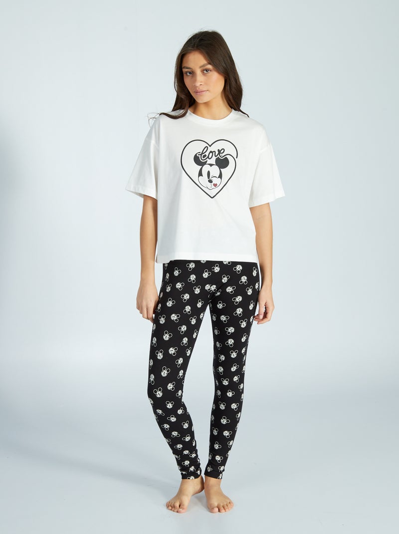 Pijama comprido 'Mickey' - 2 peças BRANCO - Kiabi