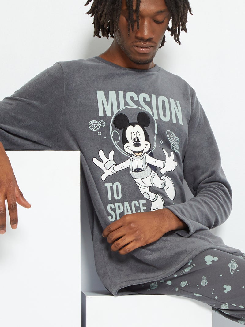 Pijama comprido 'Mickey' - 2 peças CINZA - Kiabi