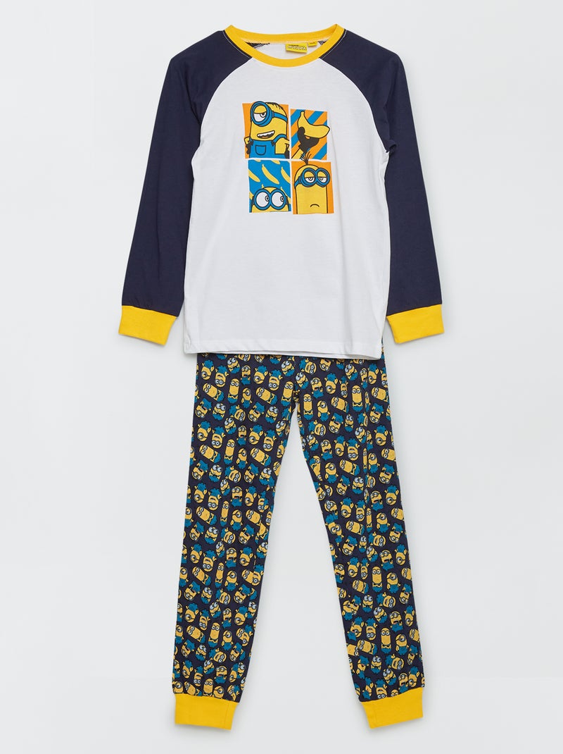 Pijama comprido 'Mínimos' Marinho/ Branco - Kiabi