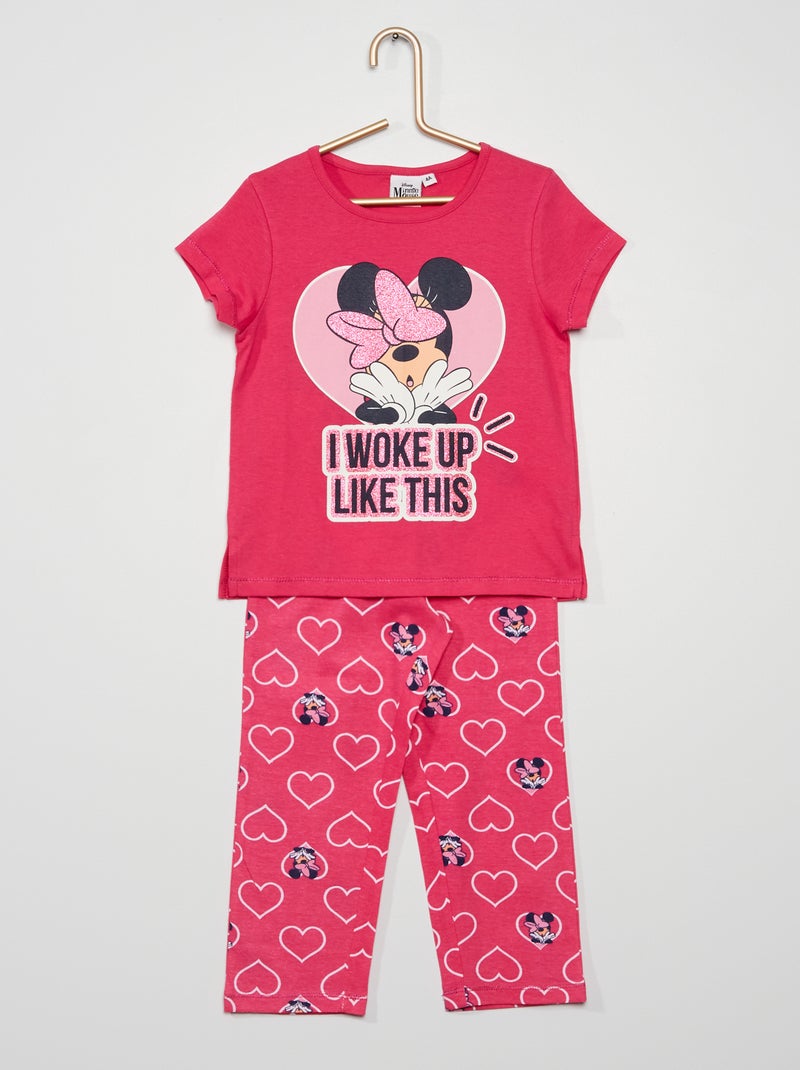 Pijama comprido 'Minnie' 2 peças em algodão Rosa - Kiabi