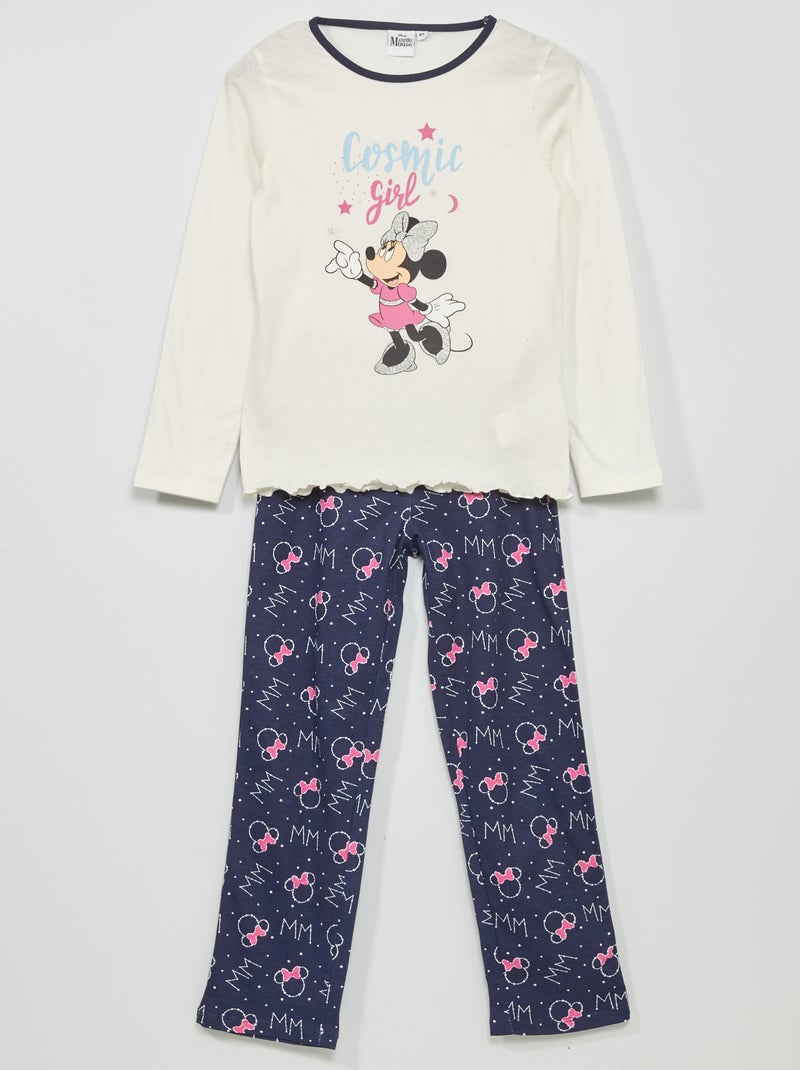 Pijama comprido 'Minnie' da 'Disney' Branco/ Azul - Kiabi