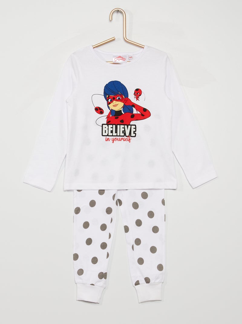 Pijama comprido 'Miraculous' Branco - Kiabi
