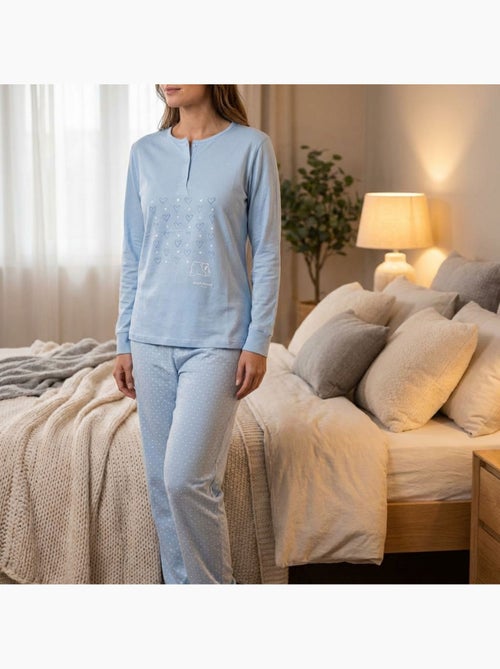 Pijama Comprido Mulher Manga Comprida OZABI - Kiabi