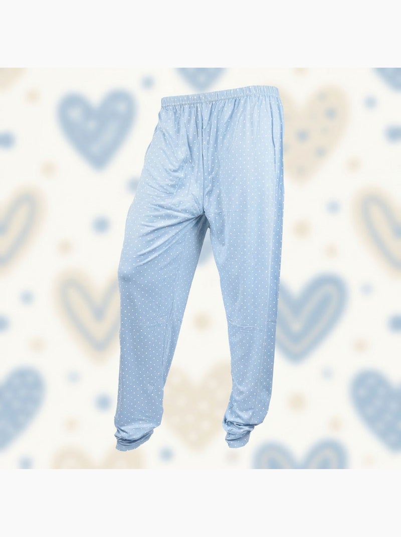 Pijama Comprido Mulher Manga Comprida OZABI Azul - Kiabi