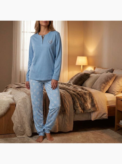 Pijama Comprido Mulher Manga Comprida OZABI - Kiabi