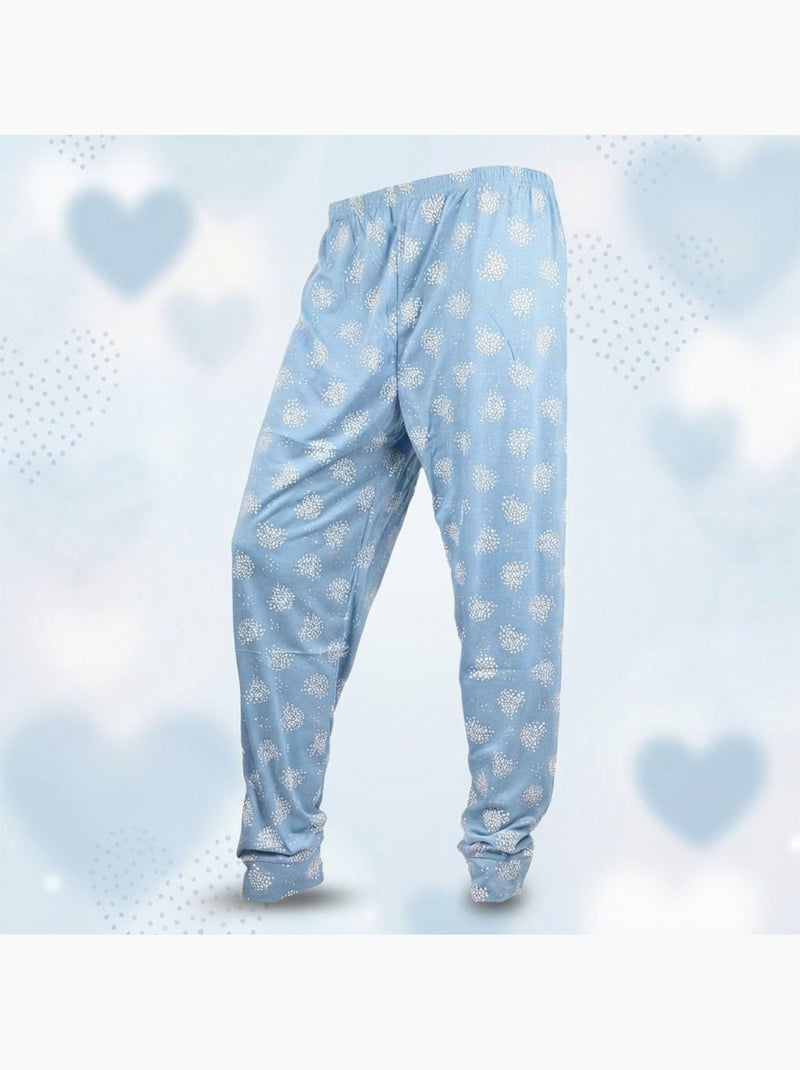 Pijama Comprido Mulher Manga Comprida OZABI Azul - Kiabi