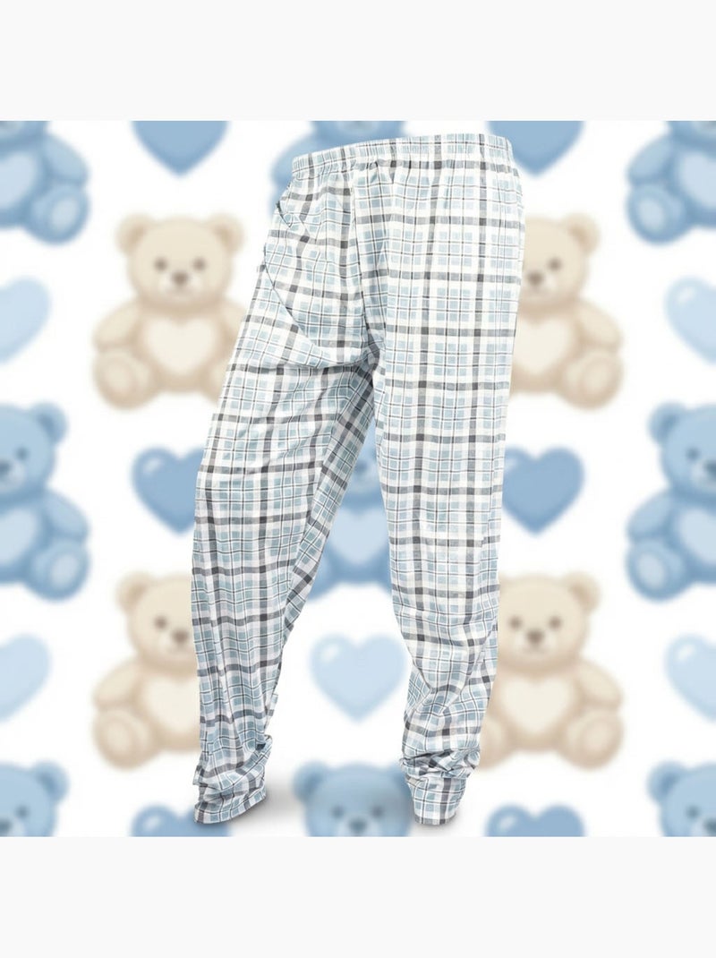 Pijama Comprido Mulher Manga Comprida OZABI Azul - Kiabi
