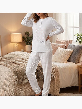 Pijama Comprido Mulher Manga Comprida OZABI