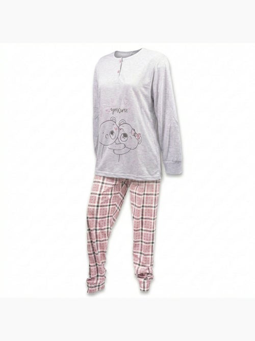 Pijama Comprido Mulher Manga Comprida OZABI - Kiabi
