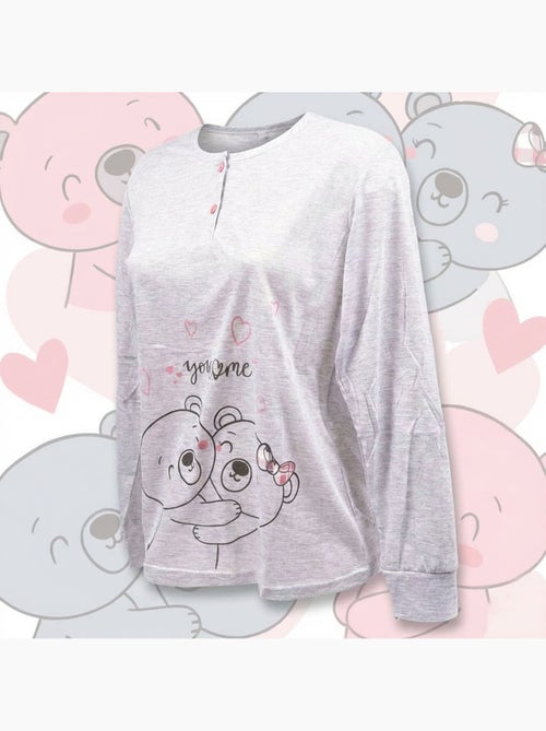 Pijama Comprido Mulher Manga Comprida OZABI - Kiabi