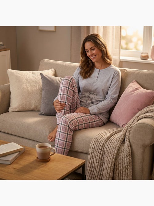 Pijama Comprido Mulher Manga Comprida OZABI - Kiabi