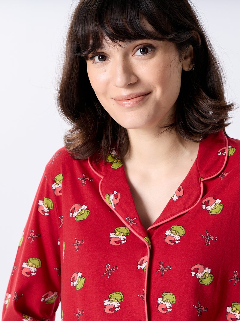 Pijama comprido 'O Grinch' - 2 peças Vermelho - Kiabi