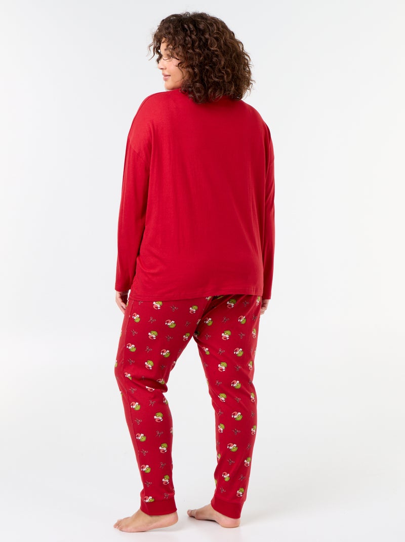 Pijama comprido 'O Grinch' - 2 peças Vermelho - Kiabi