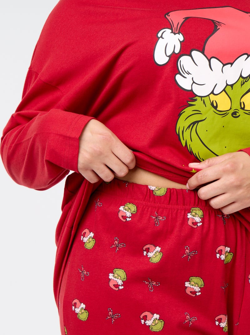 Pijama comprido 'O Grinch' - 2 peças Vermelho - Kiabi