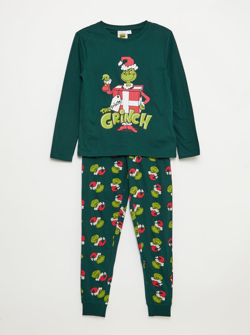 Pijama comprido 'O Grinch' t-shirt + calças - 2 peças Verde - Kiabi