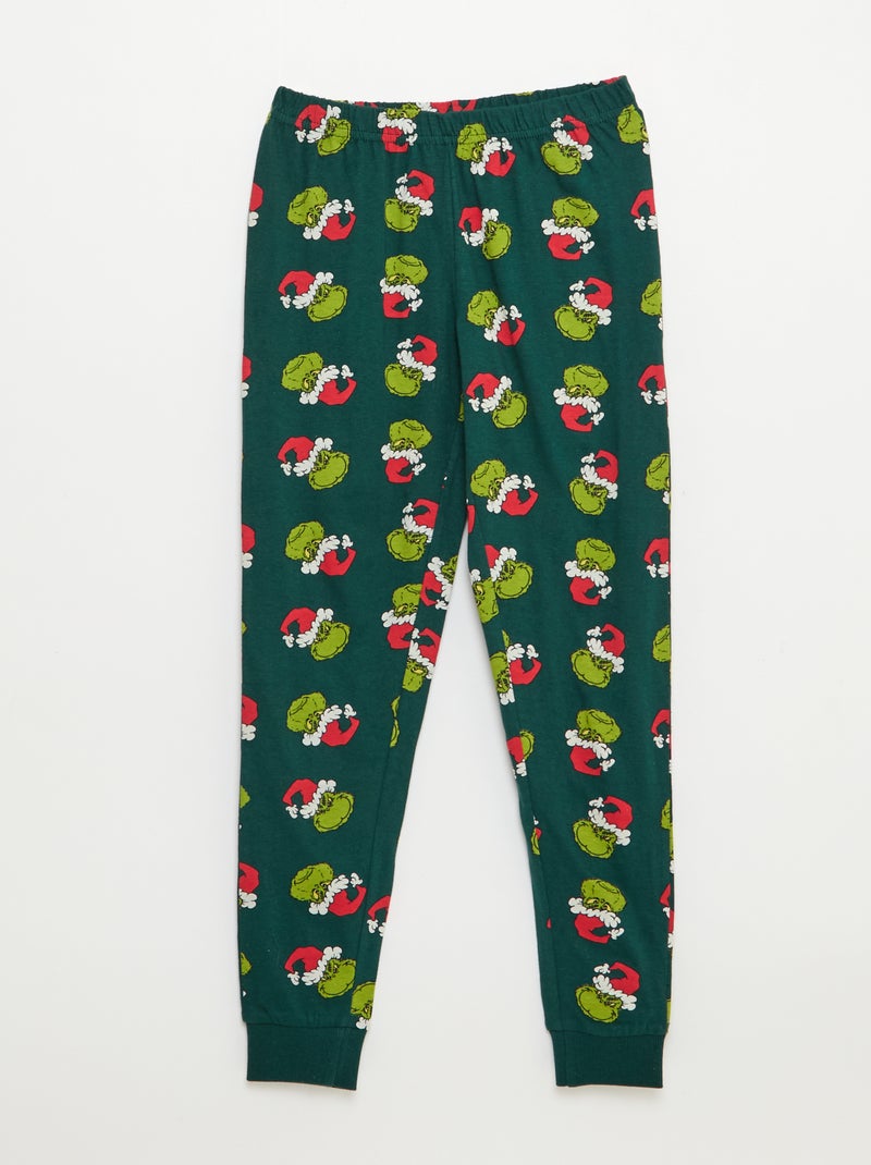 Pijama comprido 'O Grinch' t-shirt + calças - 2 peças Verde - Kiabi