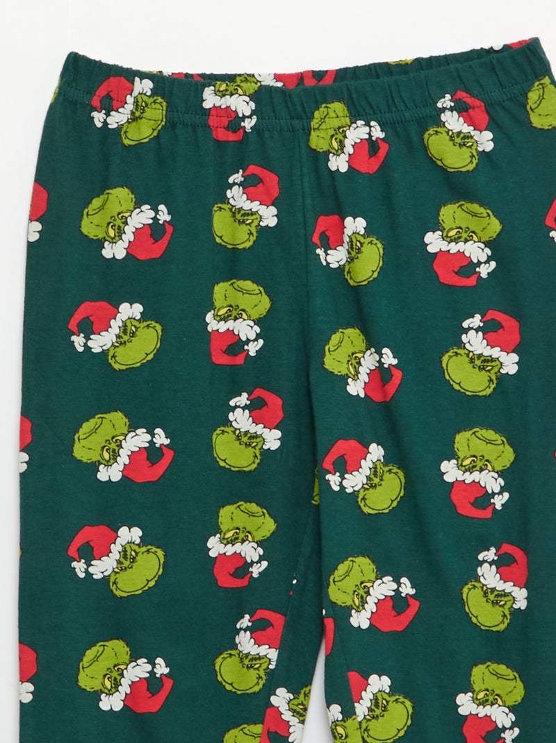 Pijama comprido 'O Grinch' t-shirt + calças - 2 peças Verde - Kiabi