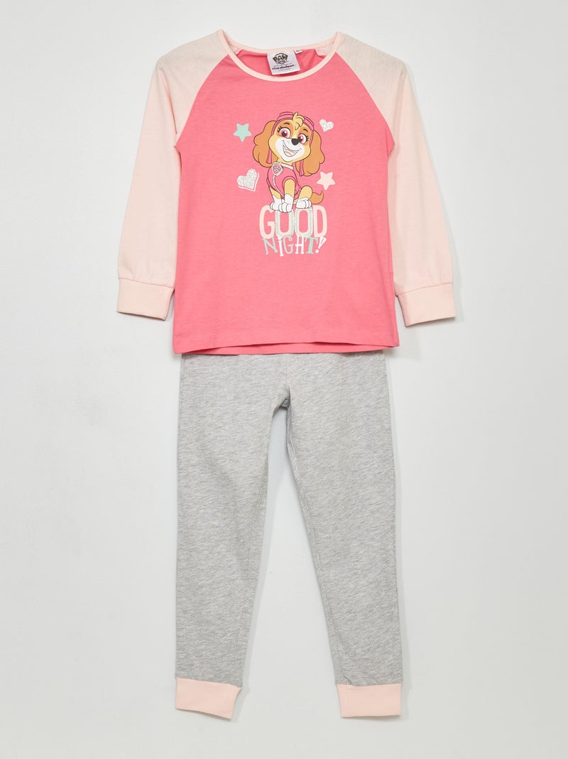 Pijama comprido 'Patrulha Pata' Rosa/ Cinza - Kiabi