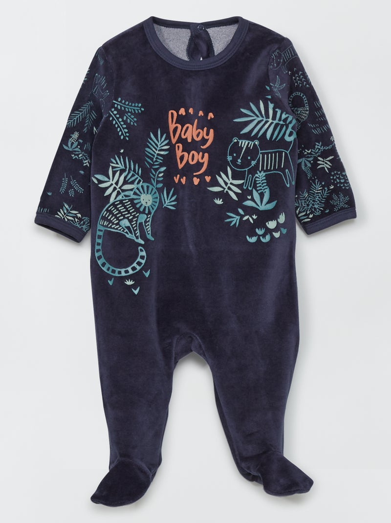 Pijama comprido 'Petit Béguin' - Inteiro Azul - Kiabi