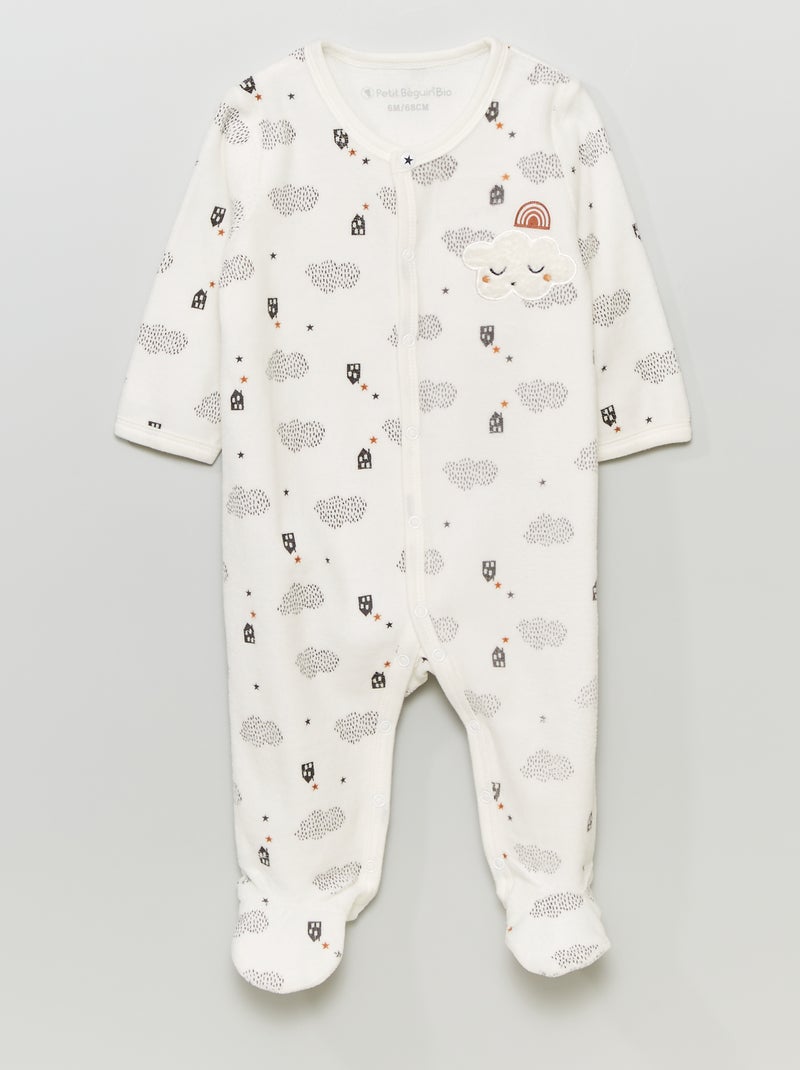 Pijama comprido 'Petit Béguin' Branco - Kiabi