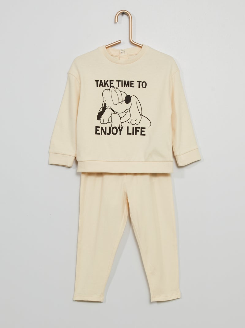 Pijama comprido 'Pluto' 'Disney' BRANCO - Kiabi