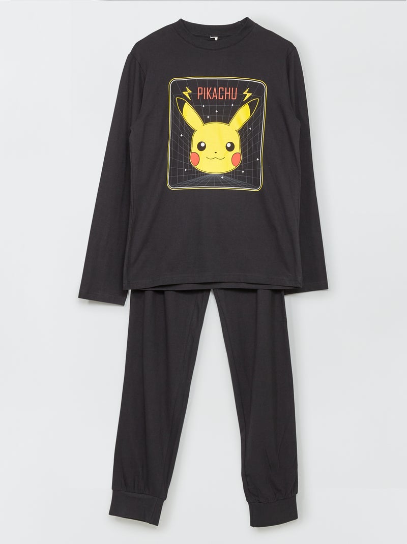 Pijama comprido 'Pokémon' - 2 peças Preto - Kiabi