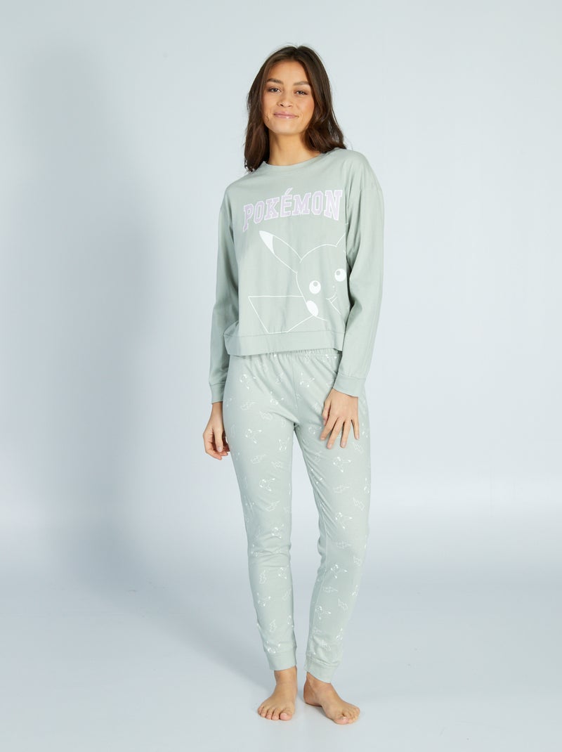 Pijama comprido 'Pokémon' - 2 peças VERDE - Kiabi
