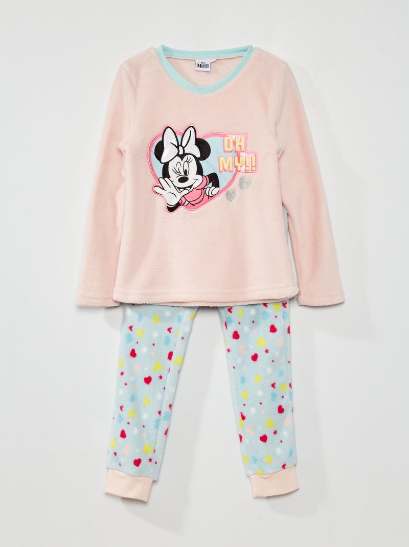 Pijama comprido polar 'Disney' - 2 peças Rosa/Azul - Kiabi