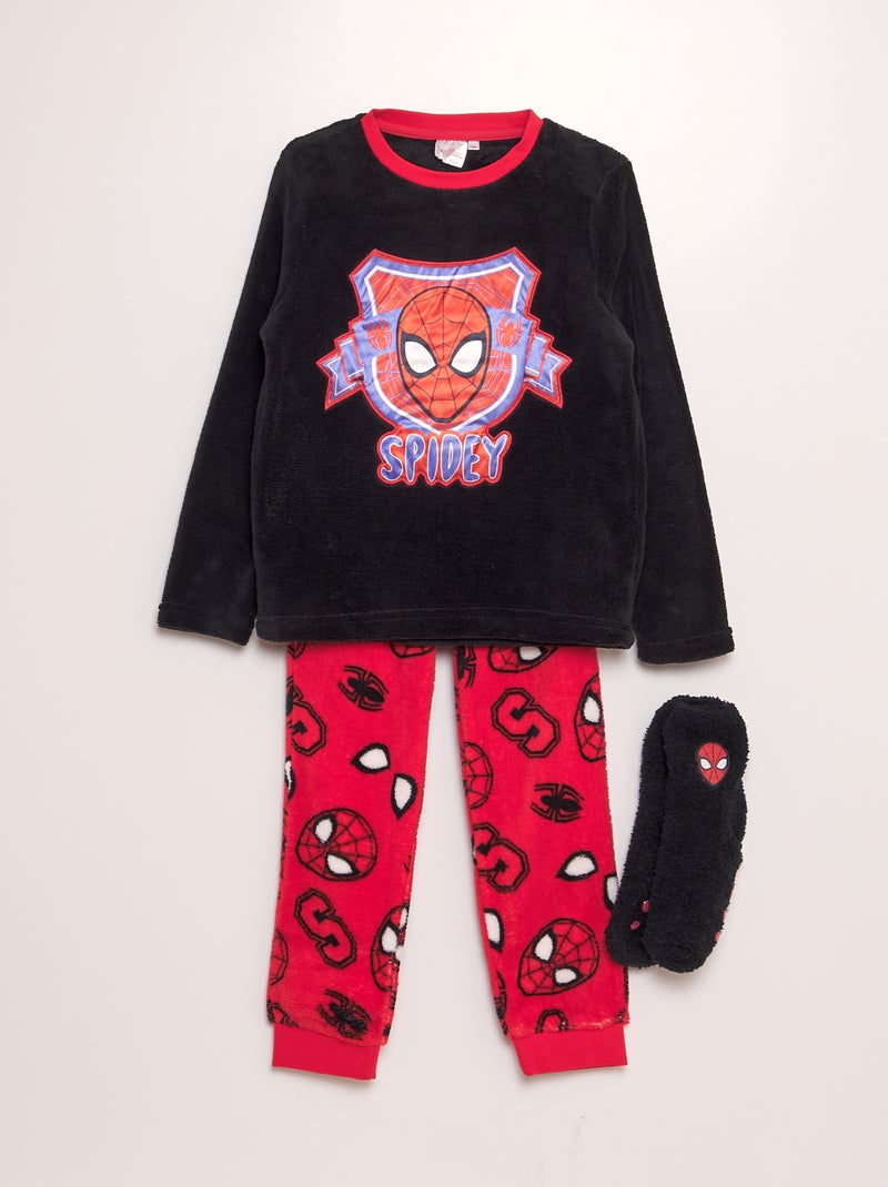 Pijama comprido polar 'Homem-Aranha' 'Marvel' VERMELHO - Kiabi