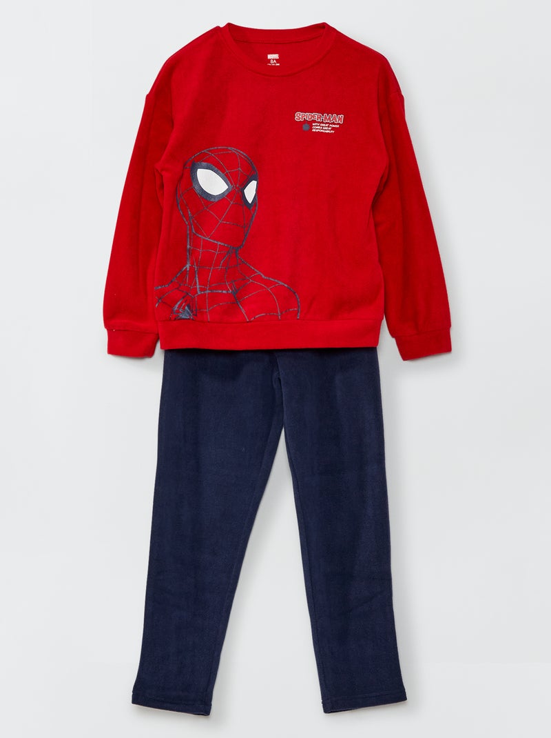 Pijama comprido polar 'Homem-Aranha' 'Marvel' VERMELHO - Kiabi
