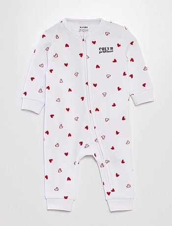 Pijama comprido quente 'Amour' - Kiabi