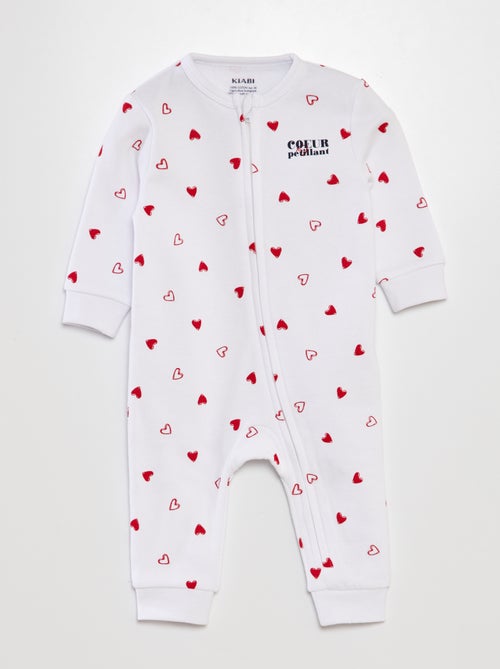 Pijama comprido quente 'Amour' - Kiabi