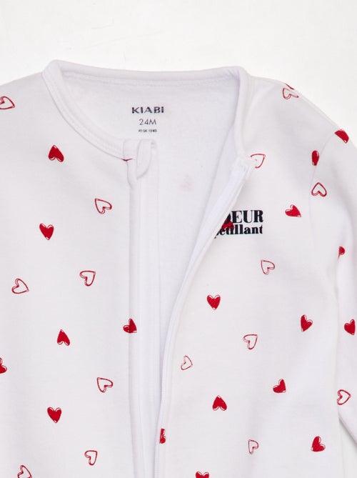 Pijama comprido quente 'Amour' - Kiabi