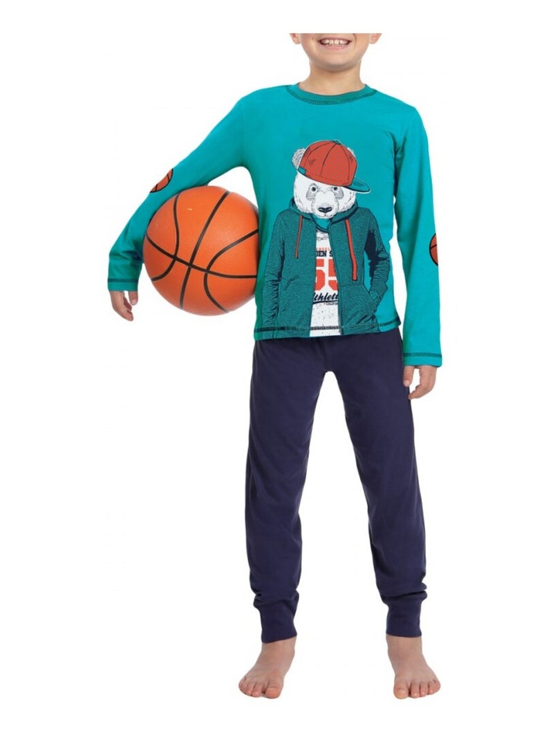 Pijama comprido rapaz Azul - Kiabi