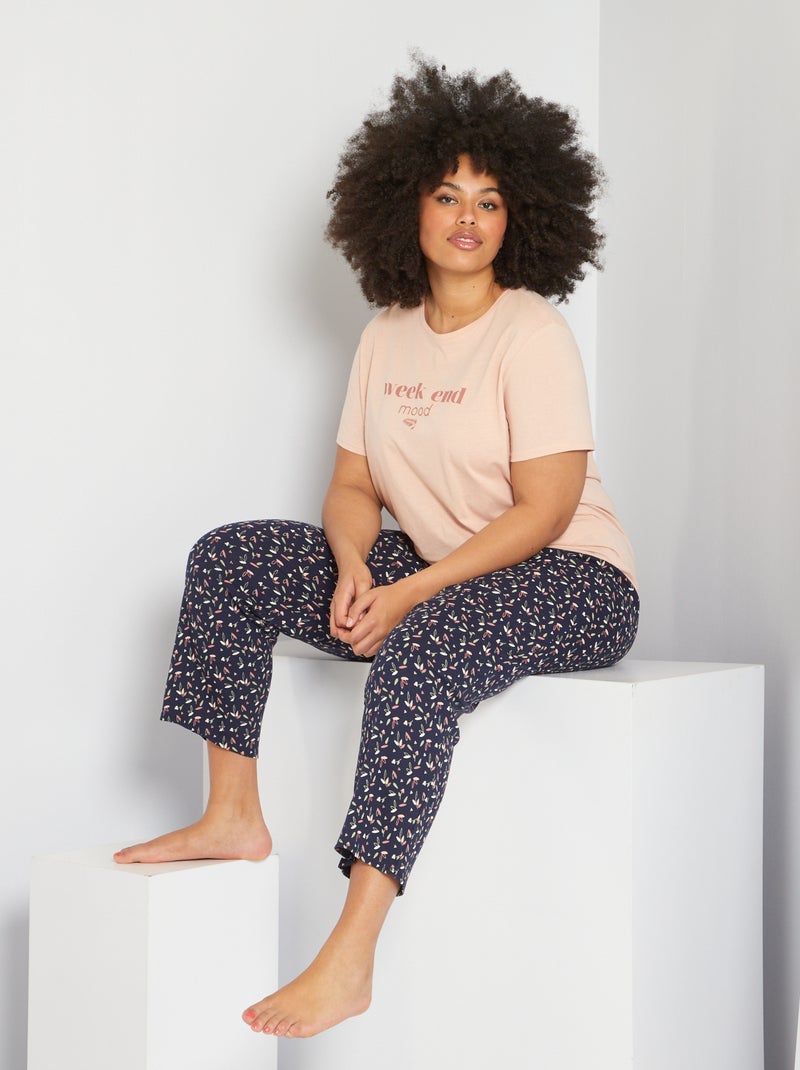 Pijama comprido ROSA - Kiabi