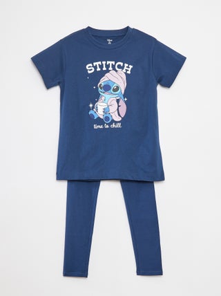 Pijama comprido 'Stitch'  - 2 peças