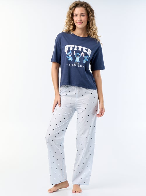 Pijama comprido 'Stitch' - 2 peças - Kiabi