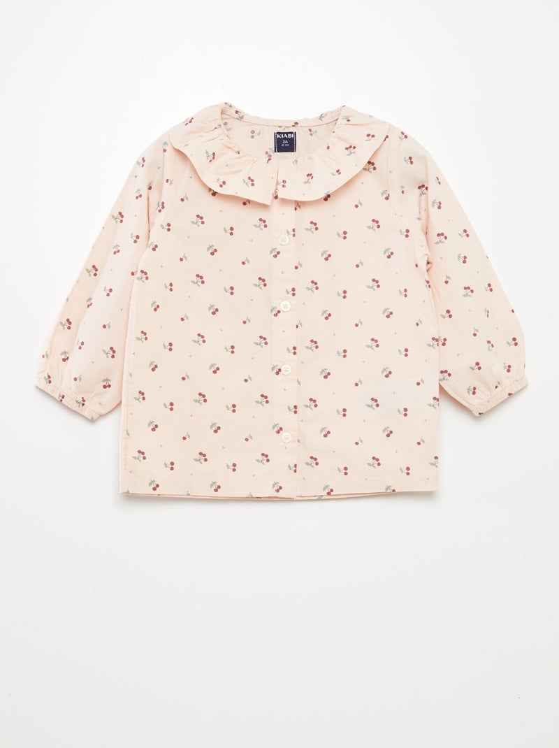 Pijama comprido vichy - 2 peças ROSA - Kiabi