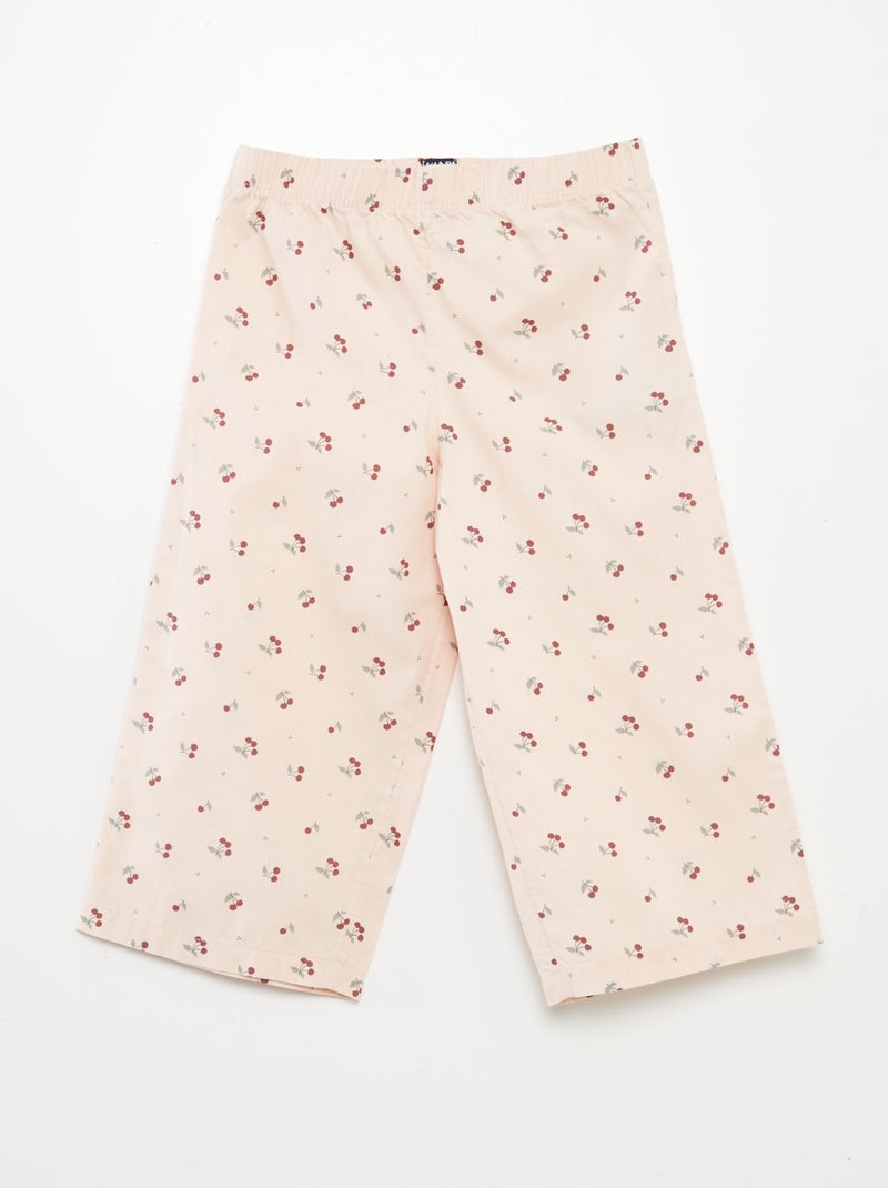 Pijama comprido vichy - 2 peças ROSA - Kiabi