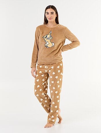 Pijama comprido 'Winnie' da 'Disney' de polar - 2 peças