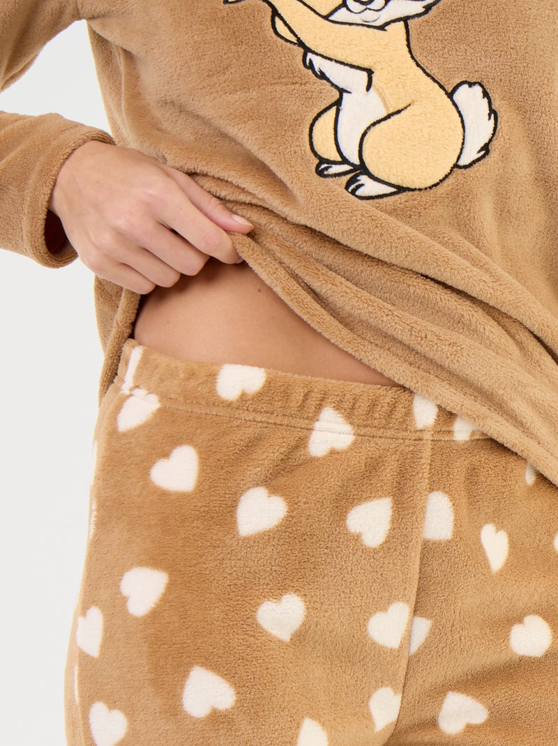 Pijama comprido 'Winnie' da 'Disney' de polar - 2 peças Bege - Kiabi