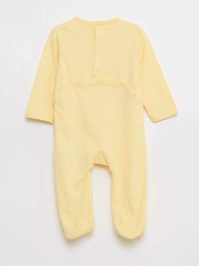 Pijama confortável de mangas compridas Amarelo - Kiabi