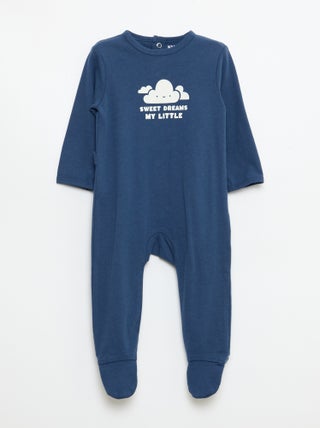 Pijama confortável de mangas compridas
