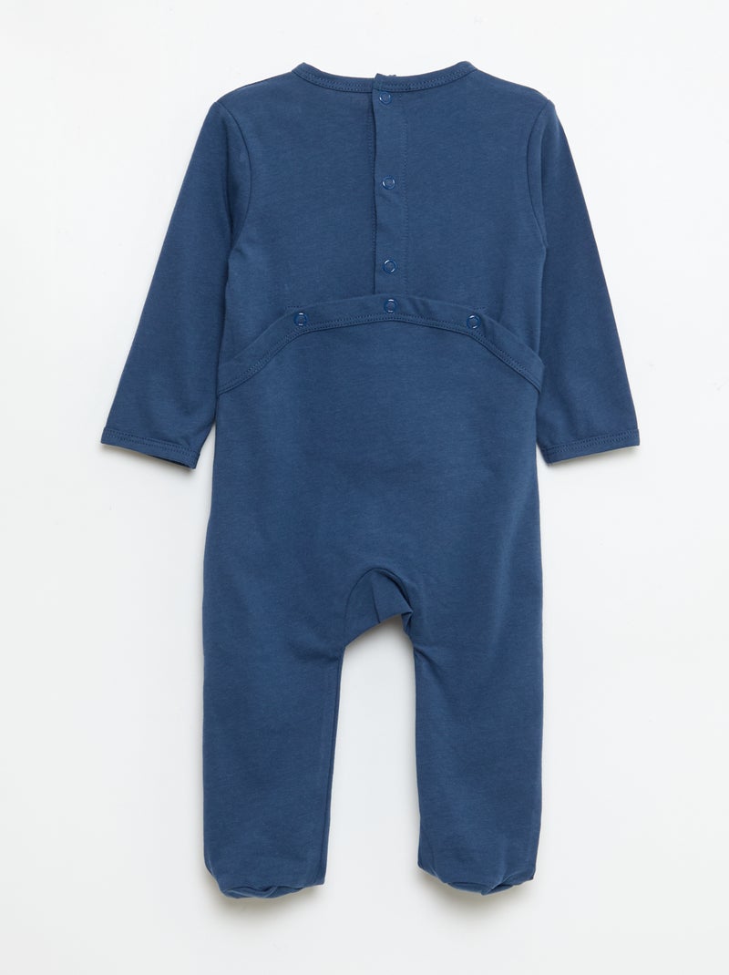 Pijama confortável de mangas compridas Azul - Kiabi