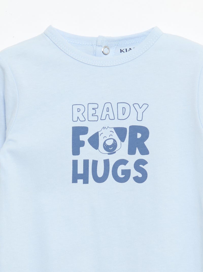 Pijama confortável de mangas compridas Azul - Kiabi