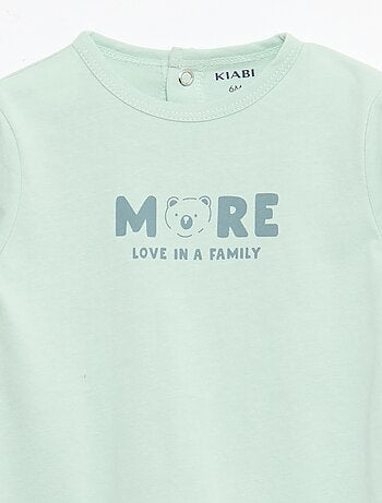 Pijama confortável de mangas compridas