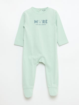 Pijama confortável de mangas compridas