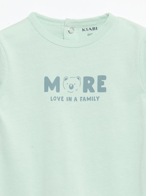 Pijama confortável de mangas compridas - Kiabi Pijama confortável de mangas compridas - Kiabi